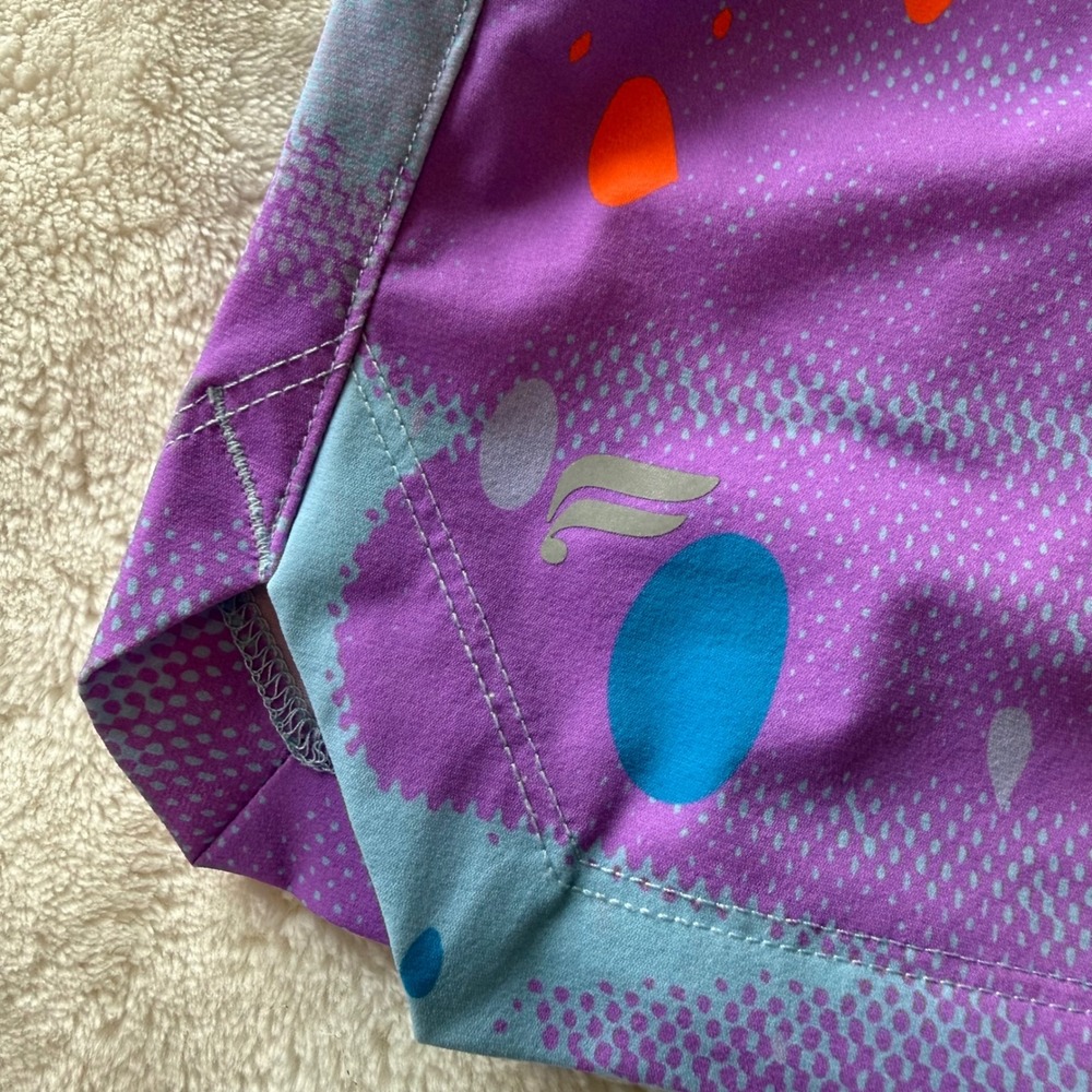 Fabletics x Graffitipop Womens XXL/1X Purple Paint Splatter Running Shorts 3in - Picture 9 of 9